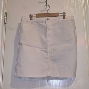 White Jean Skirt